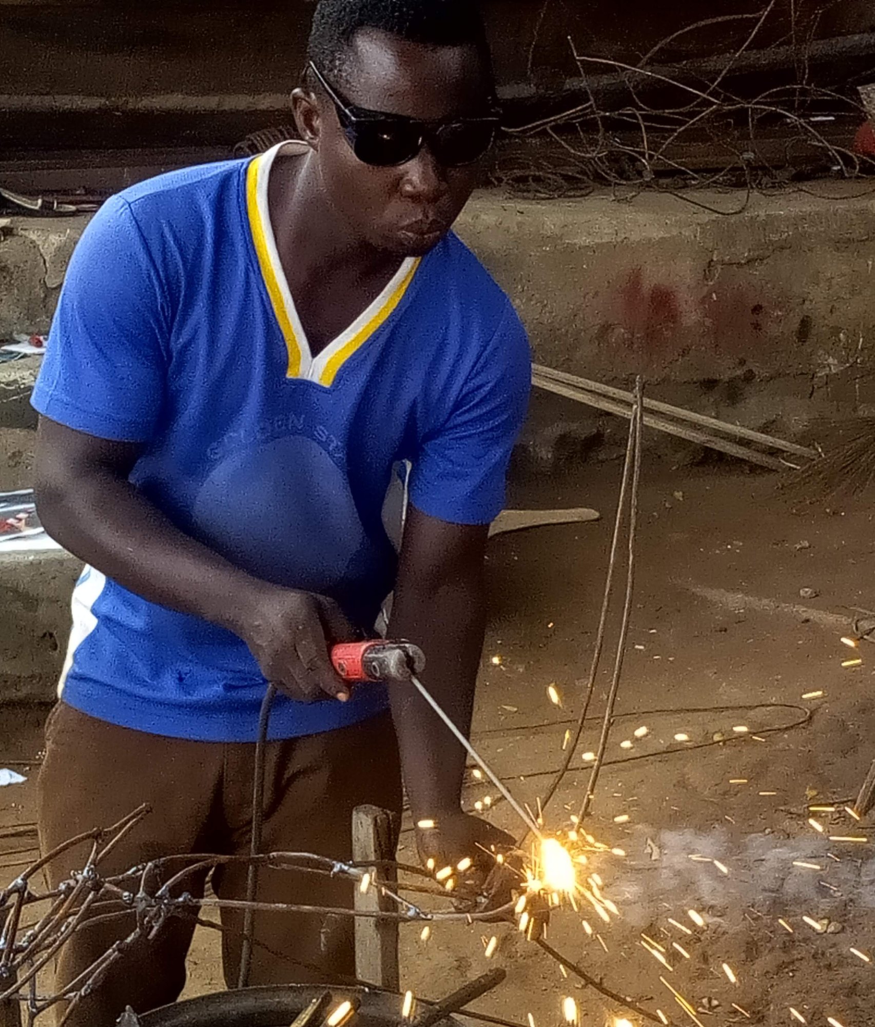 Fishing in the Sky: grinding steel, sparks flying.